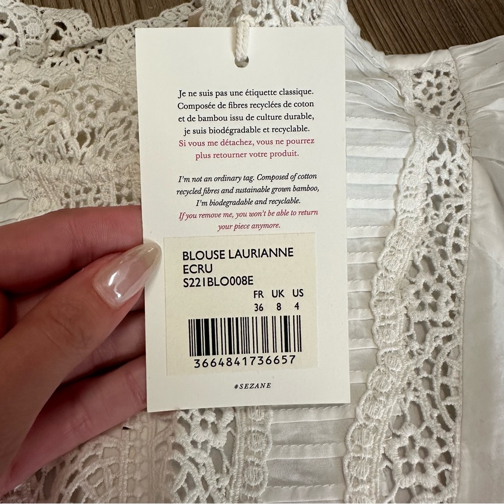 NWT Sézane Laurianne blouse - Picture 5 of 9